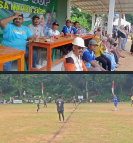 Semifinal Turnamen Sepak Bola Kades Cup Desa Nambo Berlangsung Meriah, Antusiasme Warga Tinggi