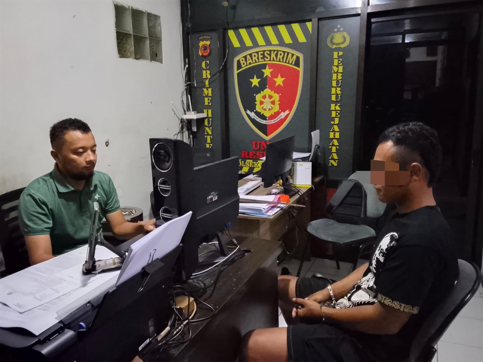 Polsek Garut Kota Amankan Pelaku Penganiayaan Menggunakan Gergaji