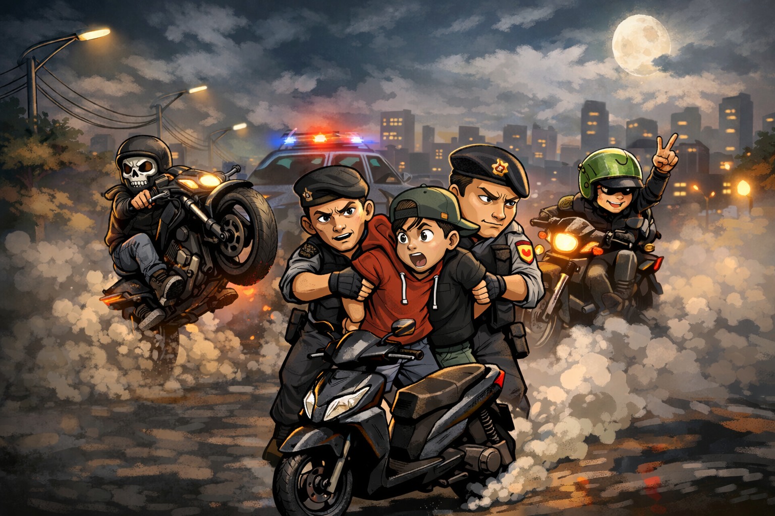 Respon Cepat Taros Kapolres, Sat Samapta Polres Garut Amankan Pemuda Ugal-Ugalan di Jalan Ibrahim Adjie