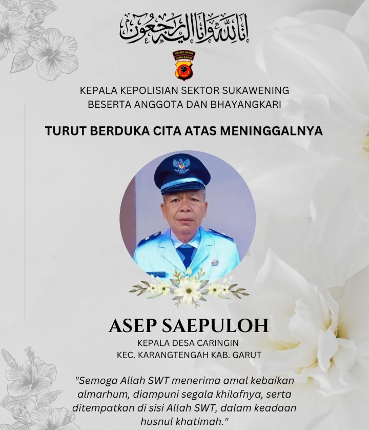 Jajaran Polsek Sukawening Sampaikan Belasungkawa Atas Wafatnya Kepala Desa Caringin,Asep Saepulloh