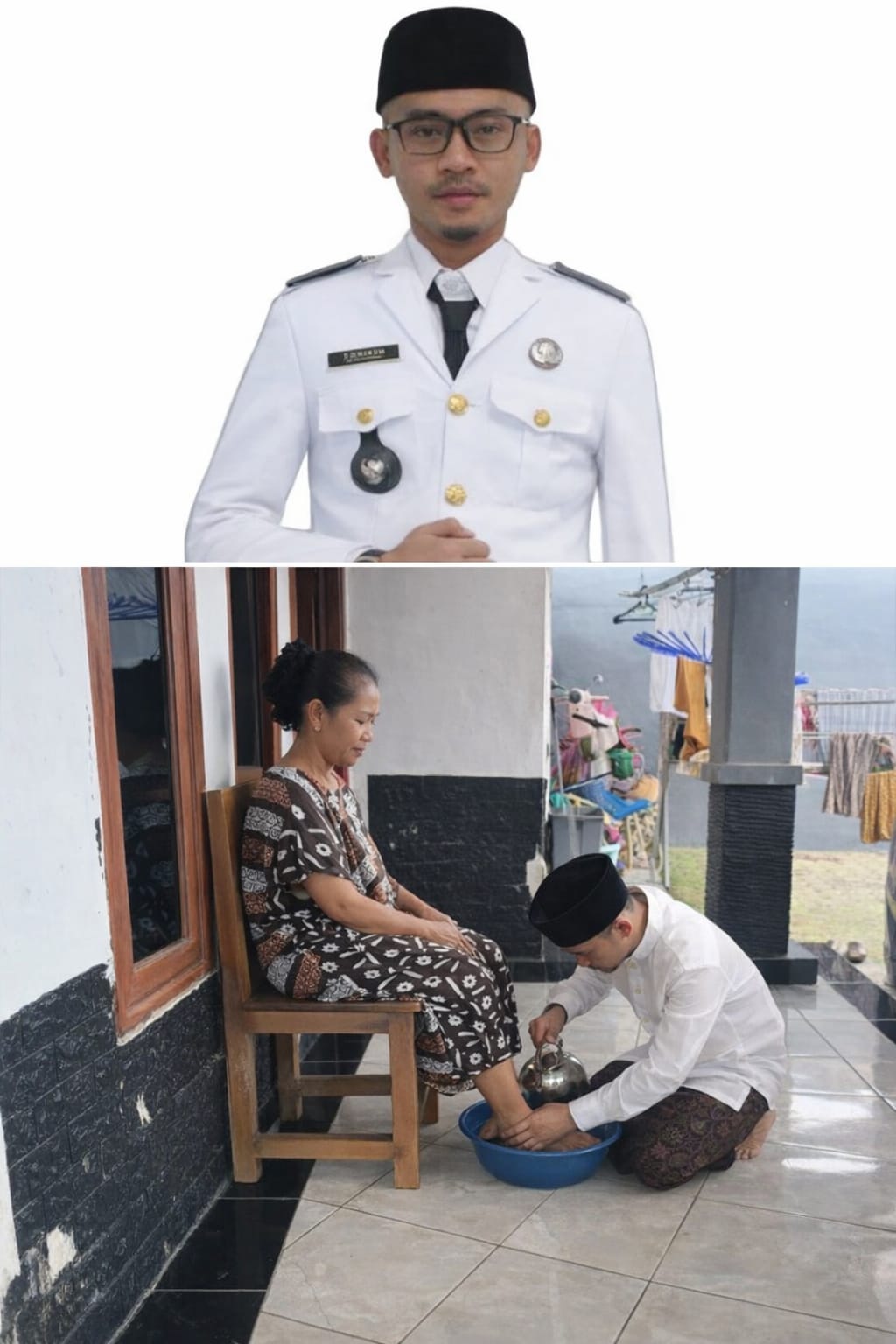 Menjelang Idul Fitri, Kepala Desa Tangkil Fikriana Bersimpuh Cuci Kaki Orang Tua, Wujud Bakti dan Keteladanan